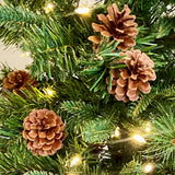 4 Foot Tall Whiskey Barrel Potted Trees with Real Pinecones (Set of 2 Potted Trees)