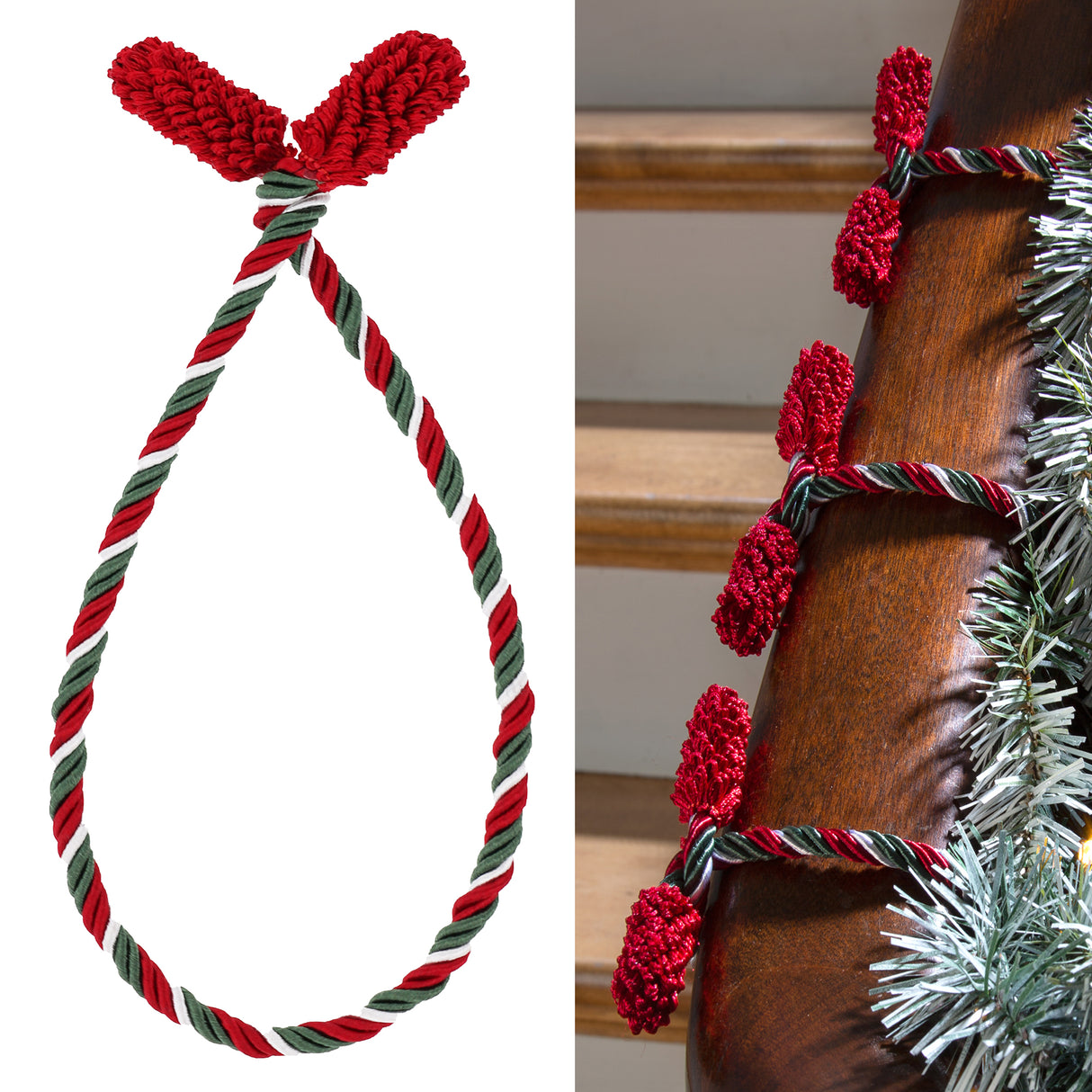 Decorative Twist Ties 6 Pack - Red/Green/White