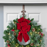 Adapt Adjustable Wreath Hanger with Fleur-de-lis Icon - 2 Pack (Brass or Bronze)