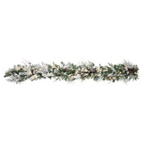 Garland - 6 Foot Snowfall Creek Pre-lit  Christmas Garland