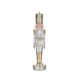 Indoor Decor - 13 Inch Gold And Silver Christmas Nutcracker