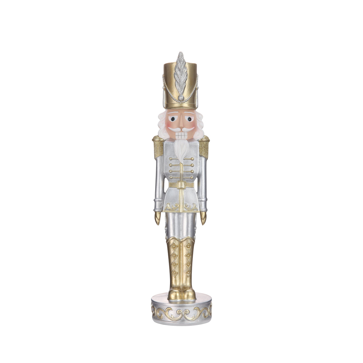 12.75 Inch Gold and Silver Decorative Christmas Nutcracker – Haute Decor