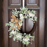 28 Inch Round Grapevine Hydrangea Wreath