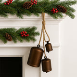 Group of 3 Hanging Jingle Bells Assorted Sizes and Colors