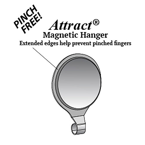 Attract Pinch-Free Magnetic Wreath Hanger - Brushed Nickel 1 Pack