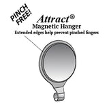 Attract Pinch-Free Magnetic Wreath Hanger - Silver 1 Pack