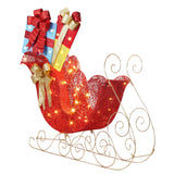 Outdoor Decor - Lighted Christmas Sleigh With Presents Outdoor Yard Decoration