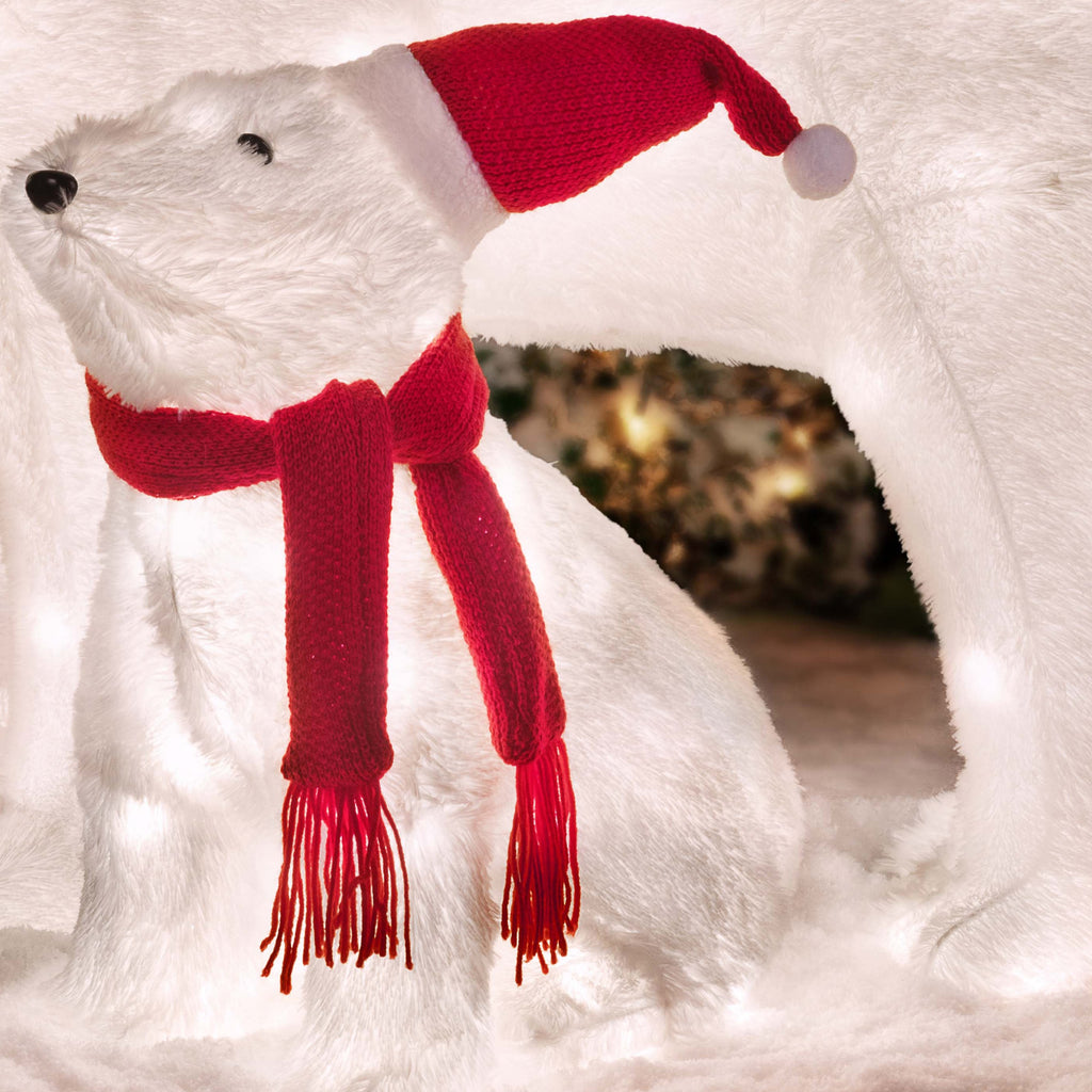 Outdoor Decor - Mama And Baby Polar Bear (Set Of 2) Outdoor Lighted Christmas Yard Decor