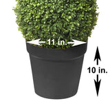 Triple Ball Artificial Boxwood Topiary Adjustable to 64 Inches Tall