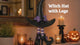 Witch Hat with Legs Figurine Tabletop and Mantel Decor (Purple/Black)