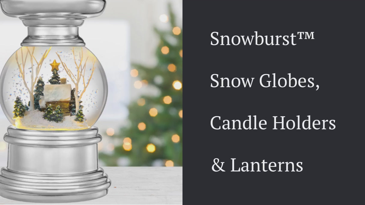 Snowburst™ Christmas Snow Globe Candle Holder (Santa) with Timed Snowfall