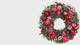 Haute Decor 26 Inch Holiday Times Wreath with Patterned Red and White Shatterproof Ornaments, Berries, and Real Pinecones