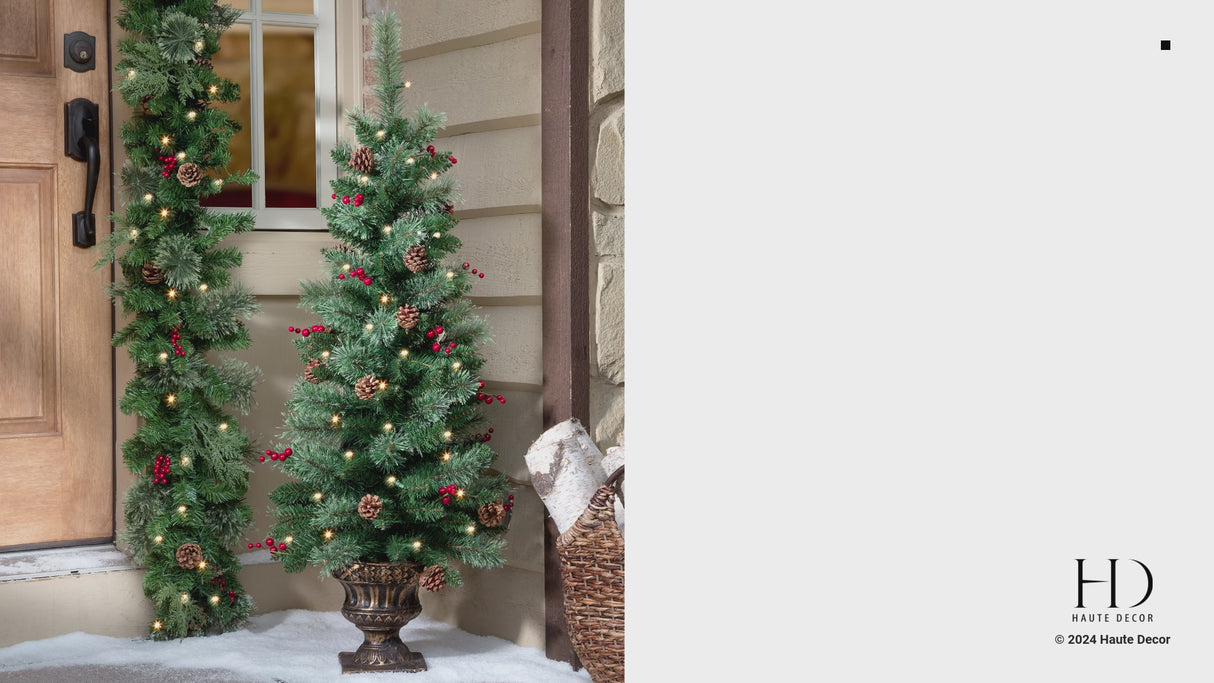 4 Foot Pre-lit Carolina Porch Christmas Tree
