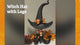 Witch Hat with Legs Figurine Tabletop and Mantel Decor