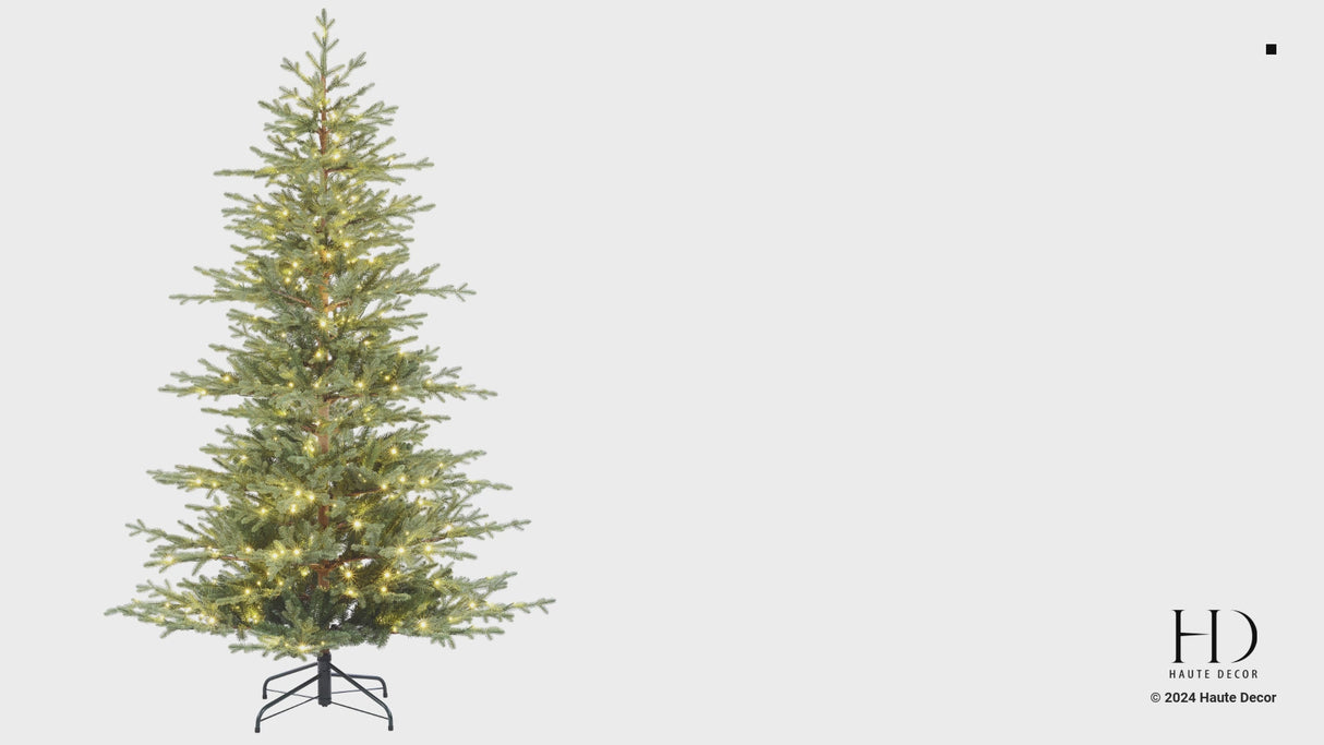 7 Foot Pre-Lit Alberta Alpine Fir Christmas Tree with 400 Warm White LED Lights