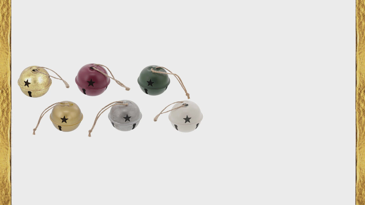 Jingle Bell Ornaments (small version) - 12 Pack - Burnished Gold
