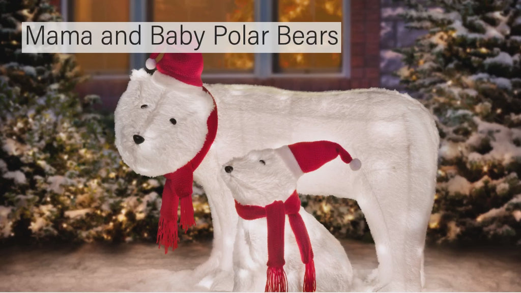 polar bear outdoor christmas decoration, polar bear outdoor