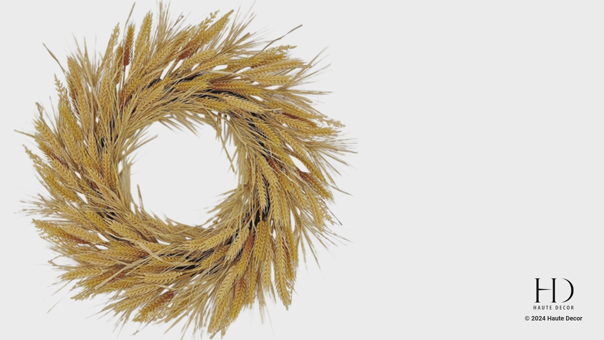 26 Inch Harvest Wheat Wreath