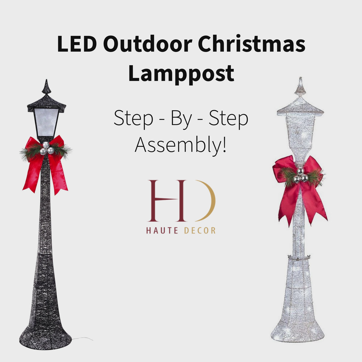 48 Inch LED Outdoor Christmas Lamppost