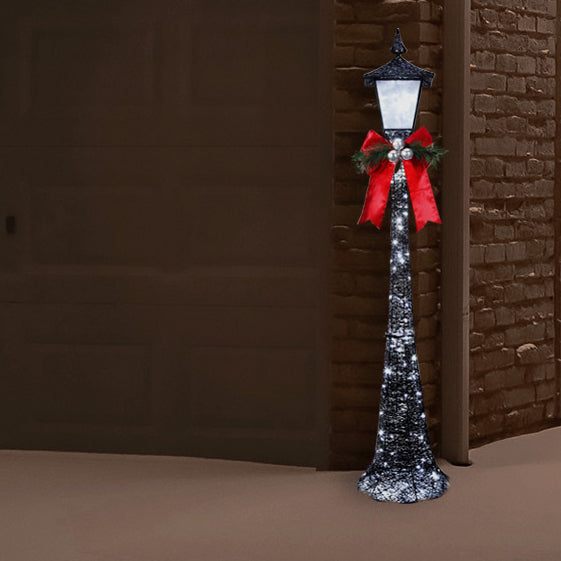 Seasonal & Holiday Decorations - 60 Inch Tall Black Lamppost With LED Lights For Indoor Or Outdoor Use