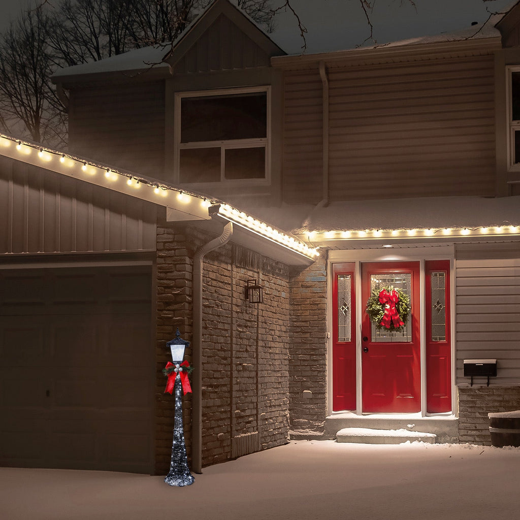 Seasonal & Holiday Decorations - 60 Inch Tall Black Lamppost With LED Lights For Indoor Or Outdoor Use