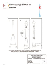 Seasonal & Holiday Decorations - 60 Inch Tall White Lamppost With LED Lights For Indoor Or Outdoor Use