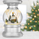 Snowglobe - Snowburst?äó Snow Globe Candle Holder - Log Cabin