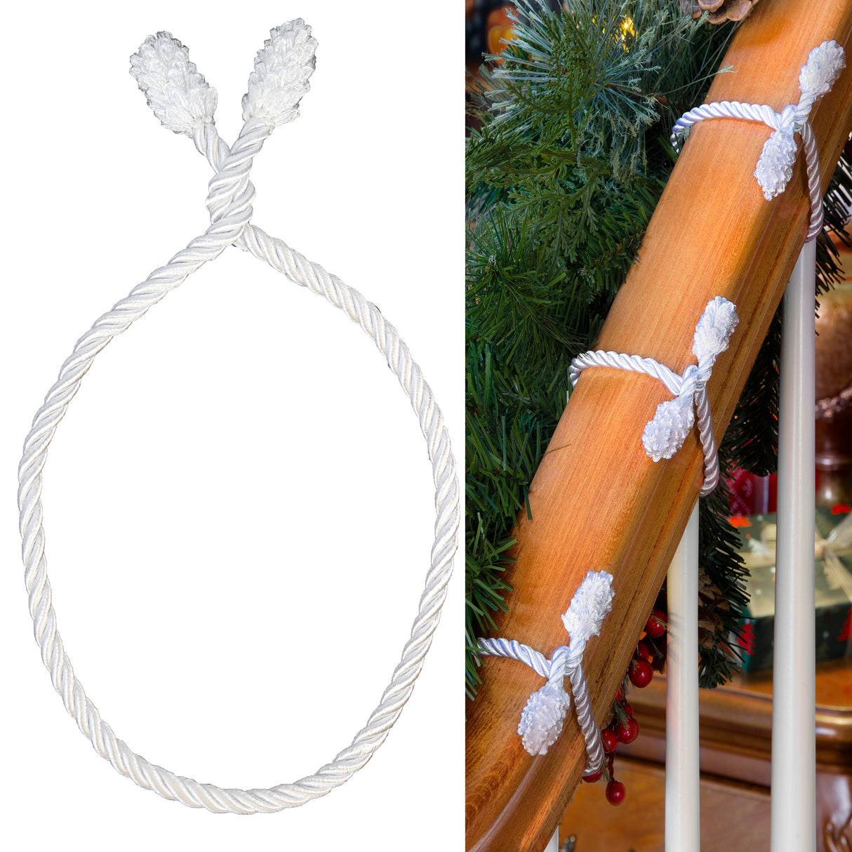 Decorative Twist Ties 6 Pack - White