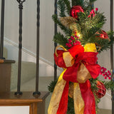 Swags - 26 Inch Madison Pre-lit Christmas Staircase Swag