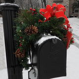 Swags - 30 Inch Pre-lit Christmas Mailbox Swag