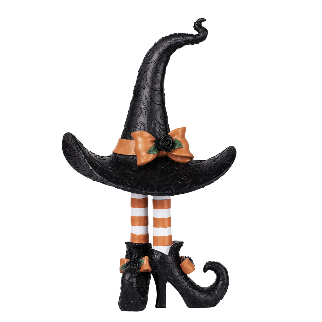Tabletop Decor - Witch Hat With Legs Figurine Tabletop And Mantel Decor