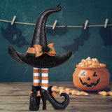 Tabletop Decor - Witch Hat With Legs Figurine Tabletop And Mantel Decor