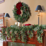 Wreath - 24 Inch Pre-lit Classic Christmas Wreath