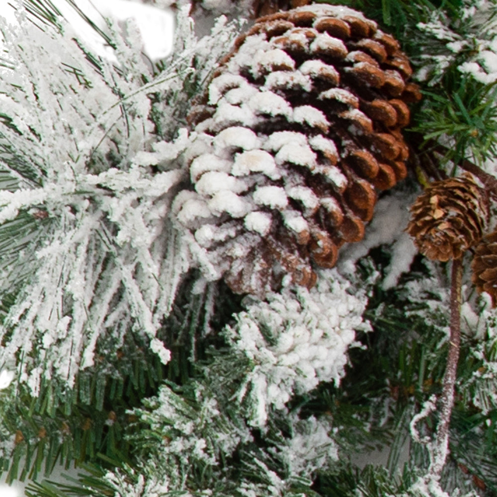 Wreath - 24 Inch Snowfall Creek Pre-lit Christmas Wreath