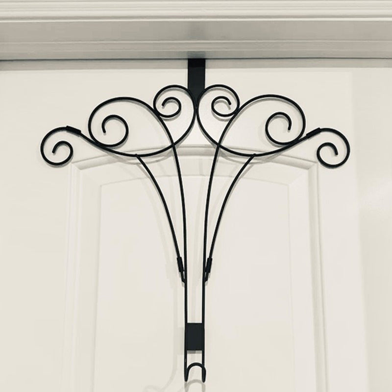 18-Inch Scrollwork Wreath Hanger- Black – Haute Decor
