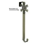 Wreath Hangers - Adapt?äó Adjustable Wreath Hanger With Snowflake Icon - Antique Brass