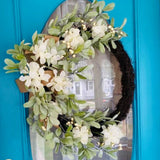 Wreaths & Garlands - 28 Inch Round Grapevine Hydrangea Wreath