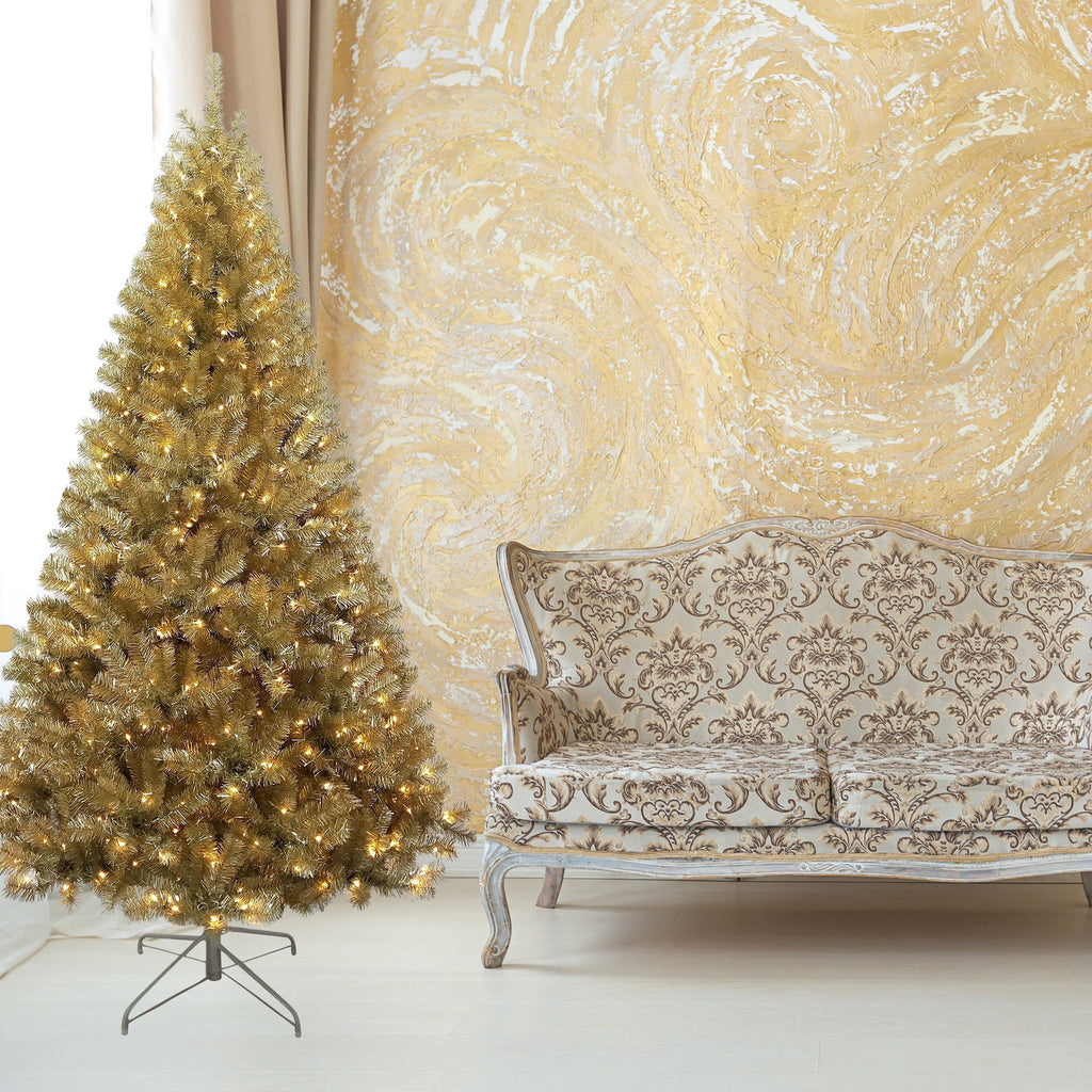 5 Foot Champagne Gold Tinsel Tree