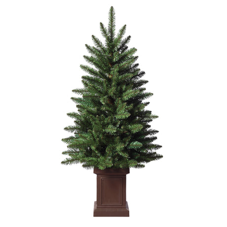 Christmas Tree - 3.5 Foot Berkley Fir Tree, Unlit In Brown Pot