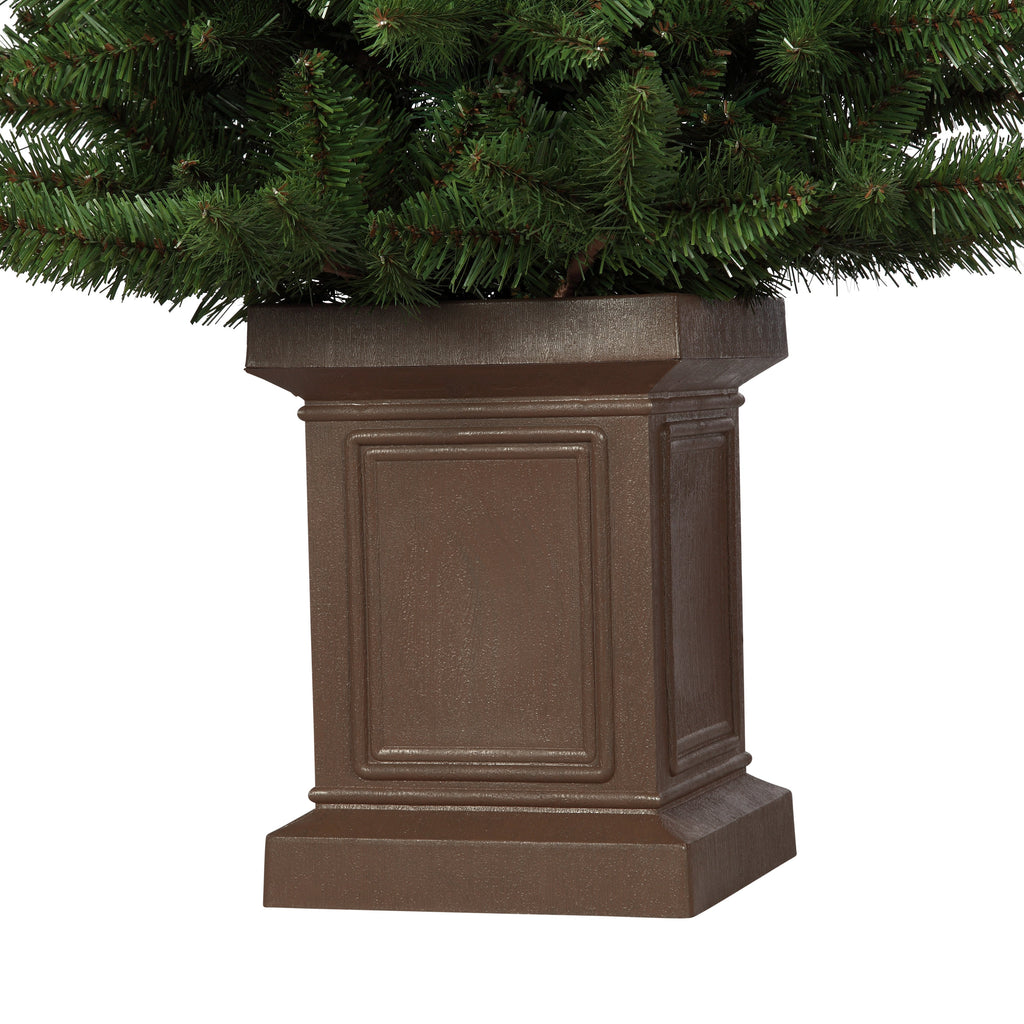 Christmas Tree - 3.5 Foot Berkley Fir Tree, Unlit In Brown Pot