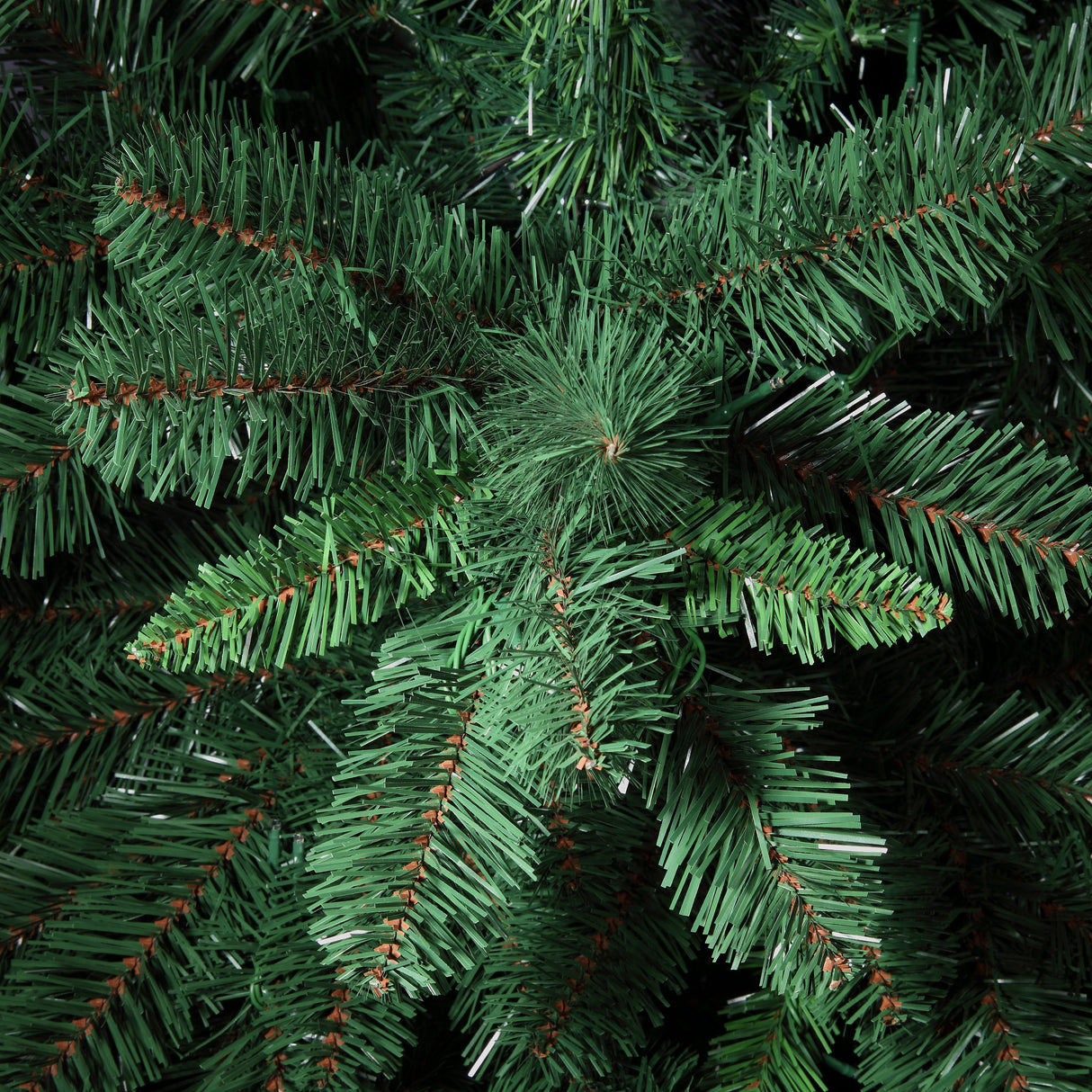 Christmas Tree - 7.5 Foot Pencil Deerfield Spruce Tree With Warm Pre-Lit LED Cluster Lights And Foot Pedal