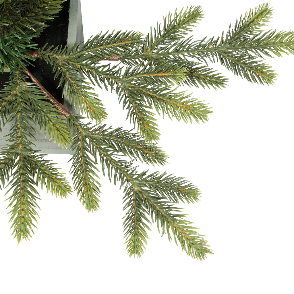 Christmas Trees - 30 Inch Prelit Fraser Fir Potted Tree In Wooden Pot