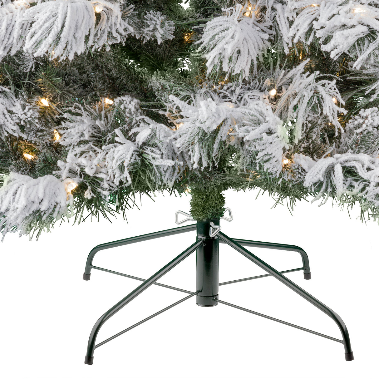 Christmas Trees - 7.5 Foot Pre-lit Berkshire Flocked Artificial Christmas Tree