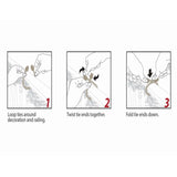 Decorative Twist Tie - Decorative Twist Ties 6 Pack - Black/Red/White