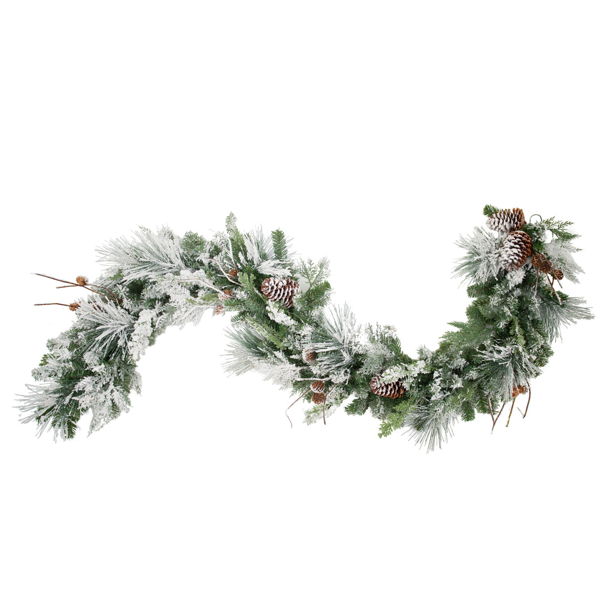 Garland - 6 Foot Snowfall Creek Pre-lit  Christmas Garland