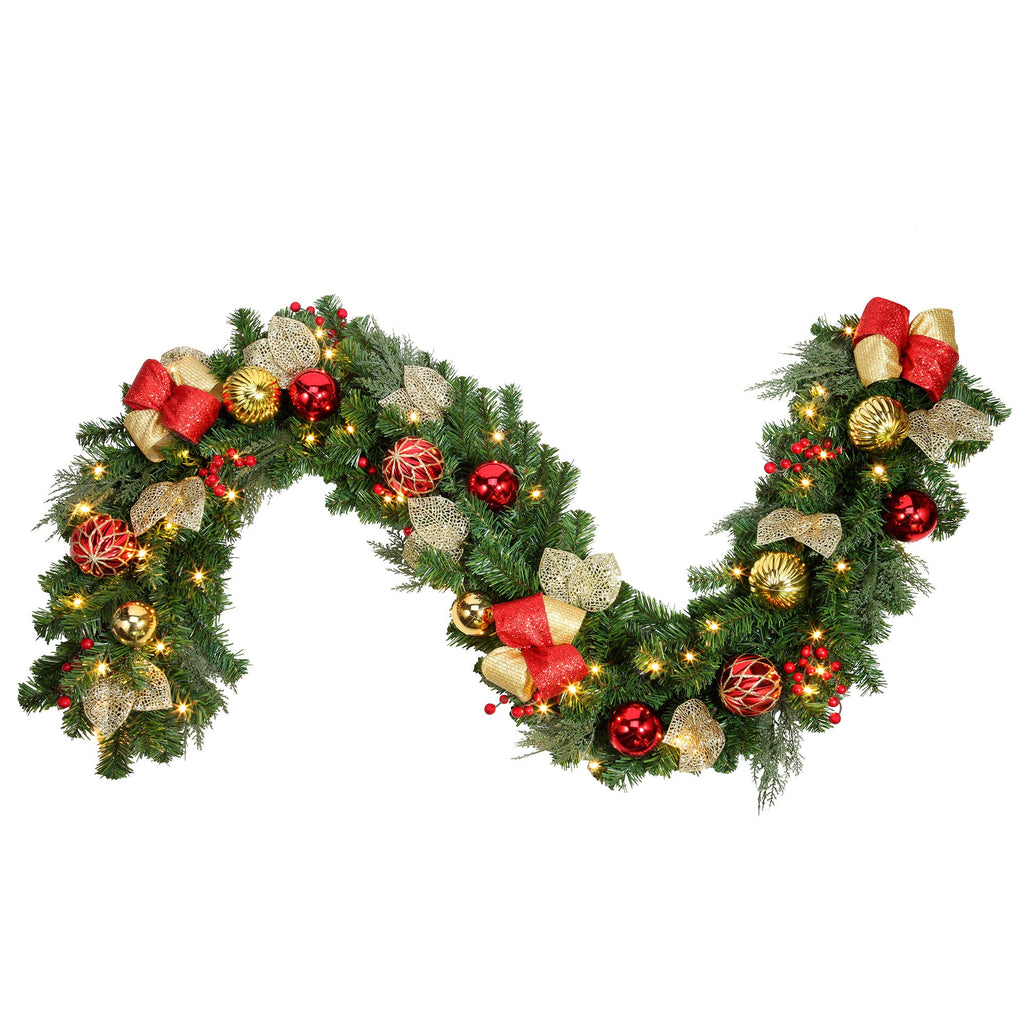 Garland - 72 Inch Madison Pre-lit Garland With LED Lights
