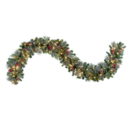 Garland - 9 Foot Classic Pre-lit Christmas Garland