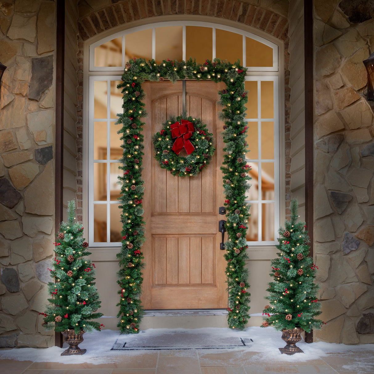 Garland - 9 Foot Classic Pre-lit Christmas Garland