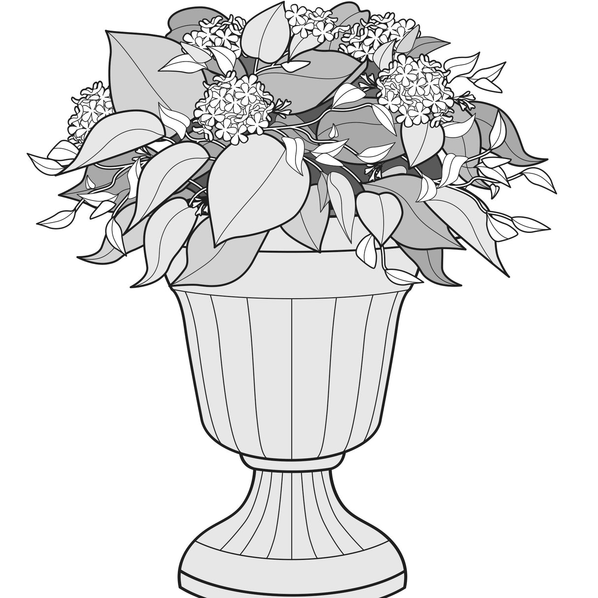 Hydrangea Urn Filler With Adjustable Height