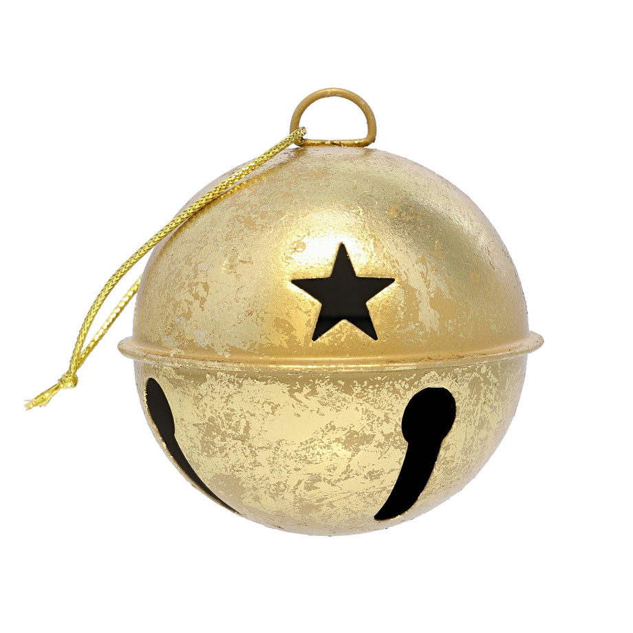 Large Gold Jingle Bells - Bulk Set of 24 - Christmas Crafts and Supplies 